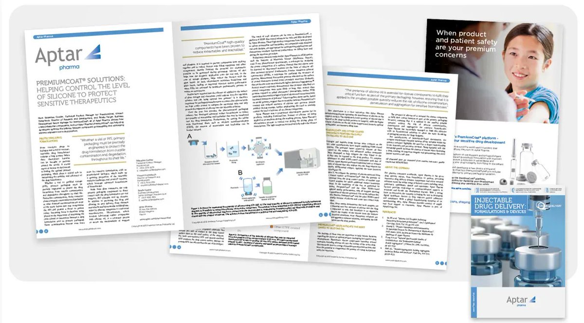 aptar's tweet photo. In @ondrugdelivery #AptarPharma discusses how our proprietary process helps optimize the distribution of silicone oil on PremiumCoat® vial stoppers to help mitigate the risks related to silicone &amp; derisk sensitive drug developments. https://t.co/EG9ndDl9tm #injectabledrugdelivery https://t.co/qvisVRtV0K