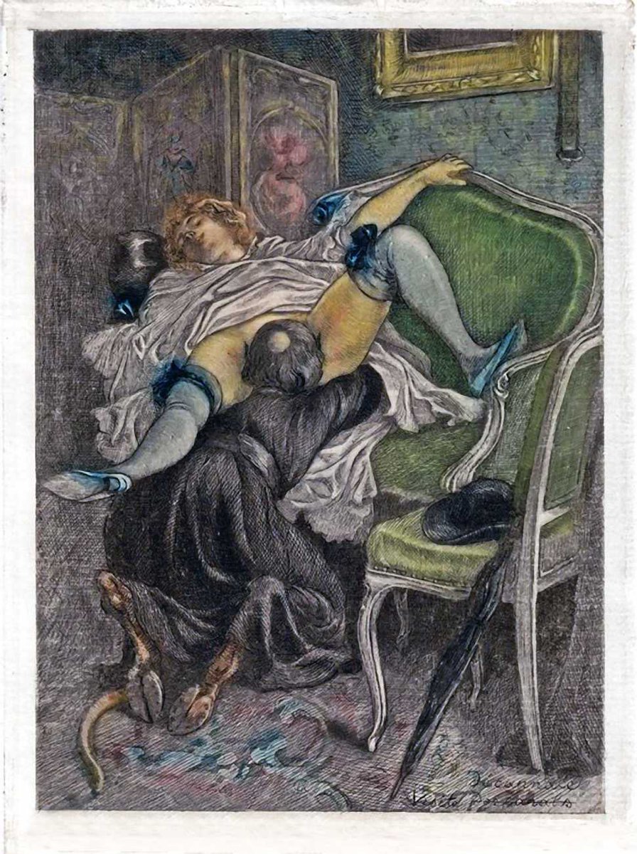 WickedProcrast's tweet photo. Art by Martin Van Maële (1863-1926) from ”De Sceleribus et Criminibus”.
#eroticart #nsfwart https://t.co/MNOwzwTKQl