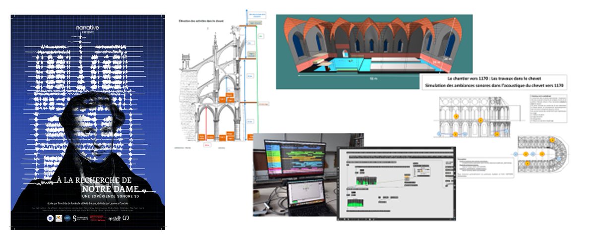mylene_pardoen's tweet photo. #InnovativesSHS
18 et 19 mai @CampusCondorcet
Stand A 3 projet #ESPHAISTOSS
Pour tous les goûts
#binaural #WFS avec travaux GT Acoustique @LAM_dAlembert (entendre acoustique Notre-Dame en 1170)
@mshlyon (ambiances sonores du chantier)
découvrir histoire créée par @narrative_info https://t.co/nEkAp0sYgI