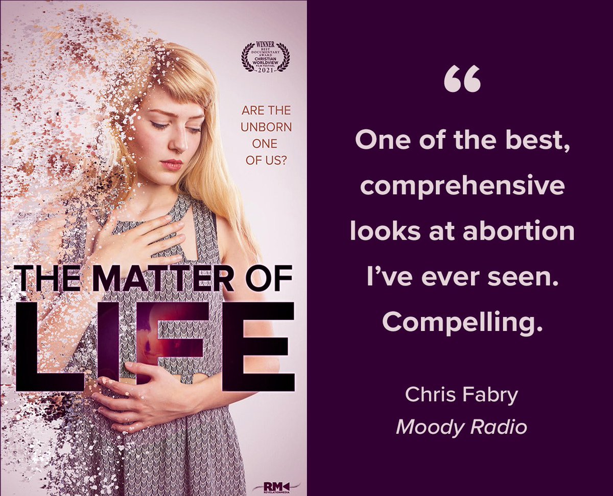 NancyDeMoss's tweet photo. In theaters nationwide May 16 &amp; 17:

We stand at a critical point in history where the legality of abortion is being challenged in the highest courts. More than ever, it is important for everyone to know where they stand on abortion and why. https://t.co/GfBWfjwnIs