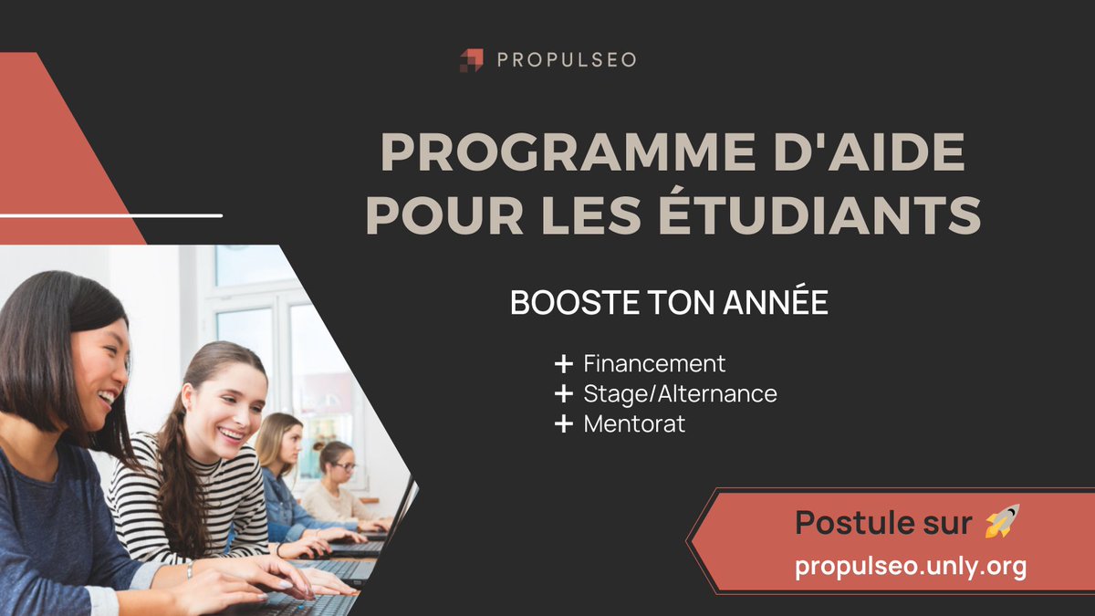 Nous ouvrons officiellement les candidatures pour cette année. 🚀
Tu es un.e #étudiant.e motivé.e qui veut donner un coup de boost à ses études ? 
Rejoins-nous et deviens notre futur.e propulsé.e ! 👉 propulseo.unly.org/fr/etudiant

#EnseignementSupérieur #BourseDétude