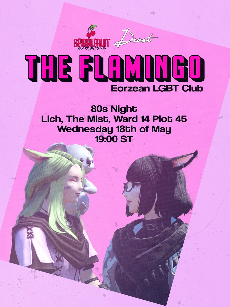 FlamingoXIV's tweet photo. The sweet dreams are made of nights at Flamingo, playing all of the 80s that you love! With our expert resident DJs Deast and Spiralfruit! Our Royals and Barstaff will ensure you are walking on sunshine all night! Our Photographer will capture your memories all night long! https://t.co/NB1K0HFTFh