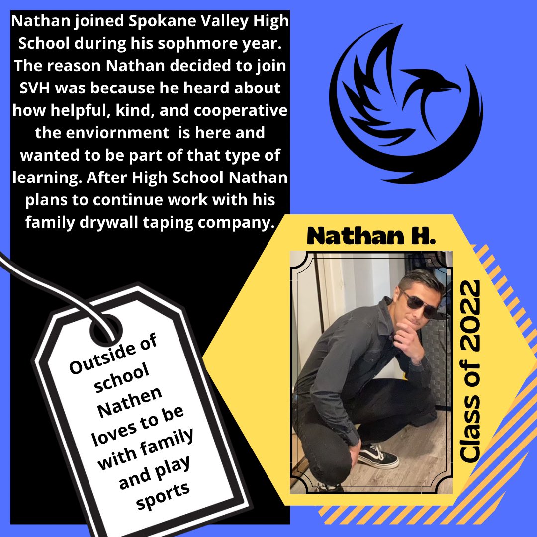 Congratulations to our next senior that is graduating this spring. We are so proud of you Nathan for all your hard work and we look forward to seeing what the future brings you. Good luck y felicitaciones. #svh #grad2022🎓 #wvsd #senior #amazing #walkingacrossthestage