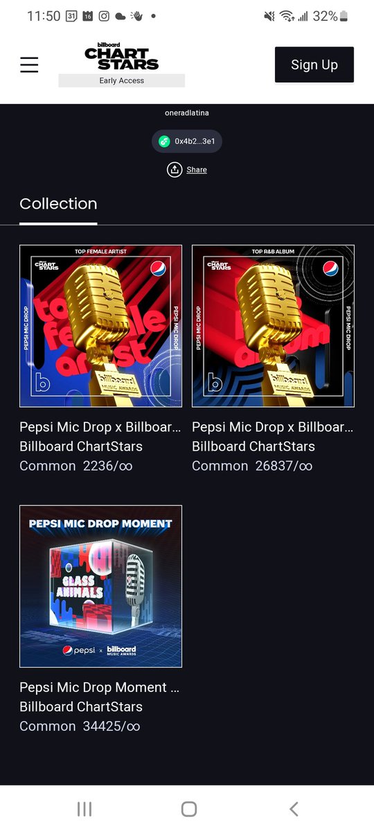 OneRadLatina's tweet photo. Did you guys get the @onunblocked @pepsi @billboard collectible #onflow ? I only managed to snag 3!#GetWithTheFlow and diversify. https://t.co/fTV4Xfpg8L