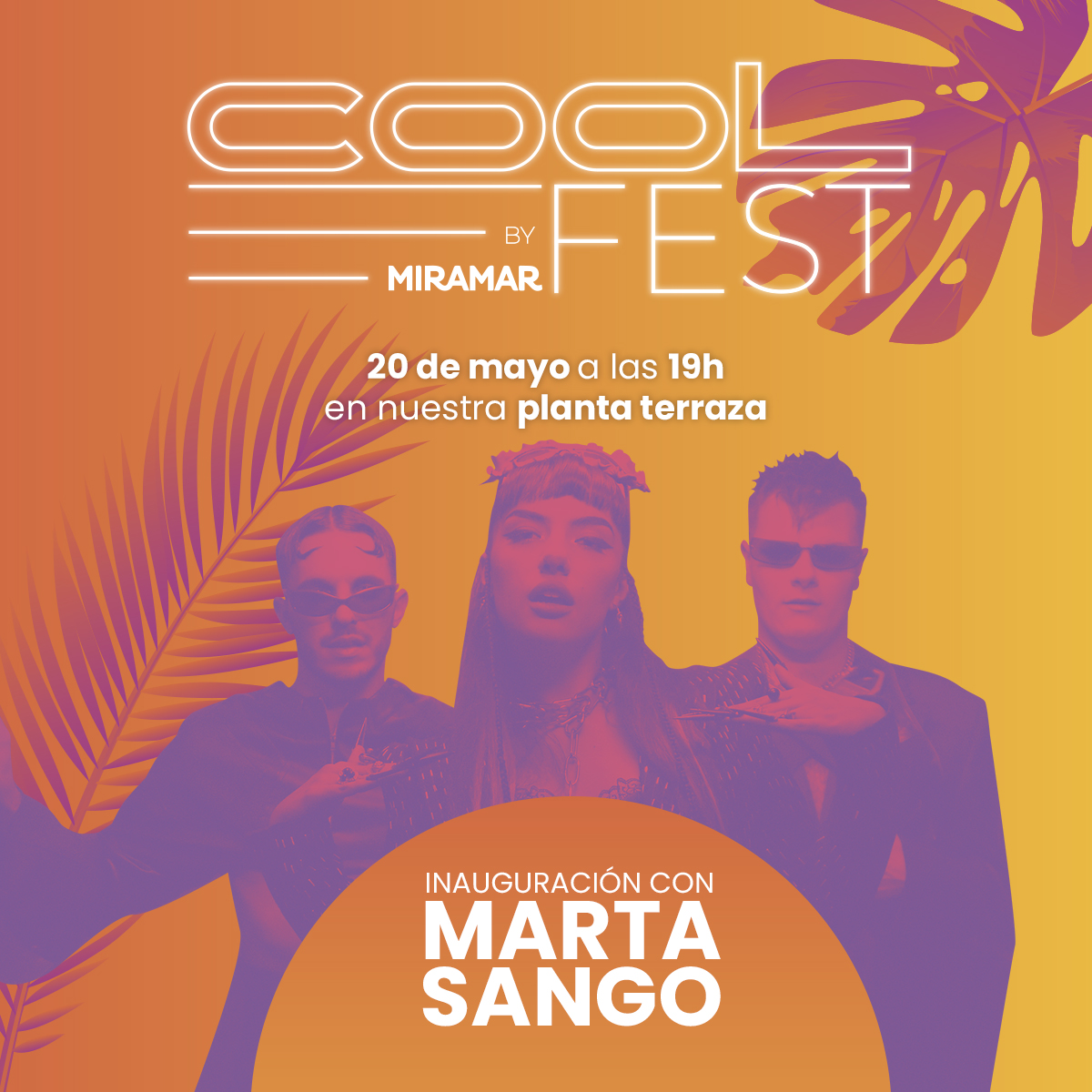 Miramar_CC's tweet photo. Para dar la bienvenida a nuestro súper festival contaremos con la actuación de Marta Sango este viernes a las 19h en nuestra terraza ✨

¡La entrada será libre, por orden de llegada y hasta completar aforo!

¡Os esperamos a todos! 👏

#miramarcc #fuengirola #martasango #coolfest https://t.co/jZ8IeOcLao