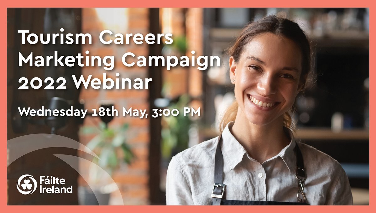 RECRUITMENT WEBINAR 
Looking to recruit staff for your tourism business ahead of the summer season? Join our webinar this Wednesday to find out how you can leverage our national marketing campaign and other tailored supports in your recruitment drive  bit.ly/3lhpB7Q