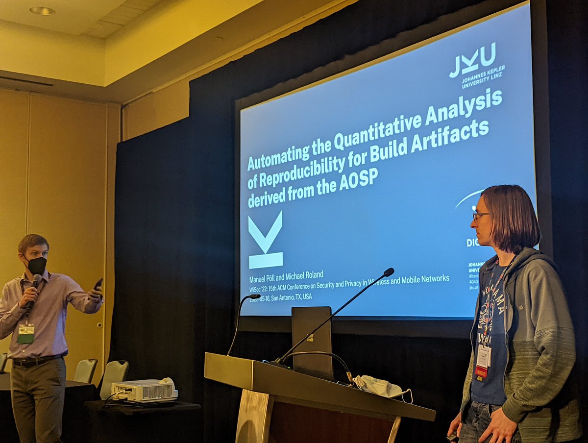 acm_wisec's tweet photo. Session 1 on Android Security just started. Live stream: https://t.co/XaGdhiNwvH
#WiSec2022 https://t.co/n9UOjgQyvR