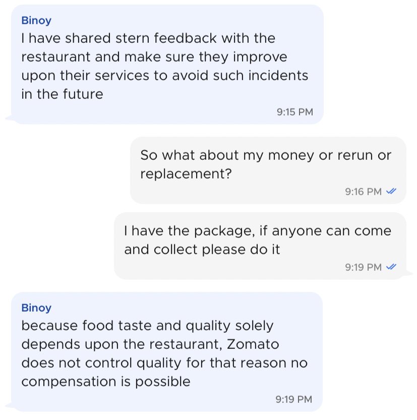 aparun_89's tweet photo. @zomato I have order bbq chicken in the restaurant #hydrabadmagic #bangalore when I open the package it smells like very bad and some dead rat stays 3 days with that package. Attaching some photos from super @zomato customer care not at all supporting/caring https://t.co/ZG6Bf90WEJ
