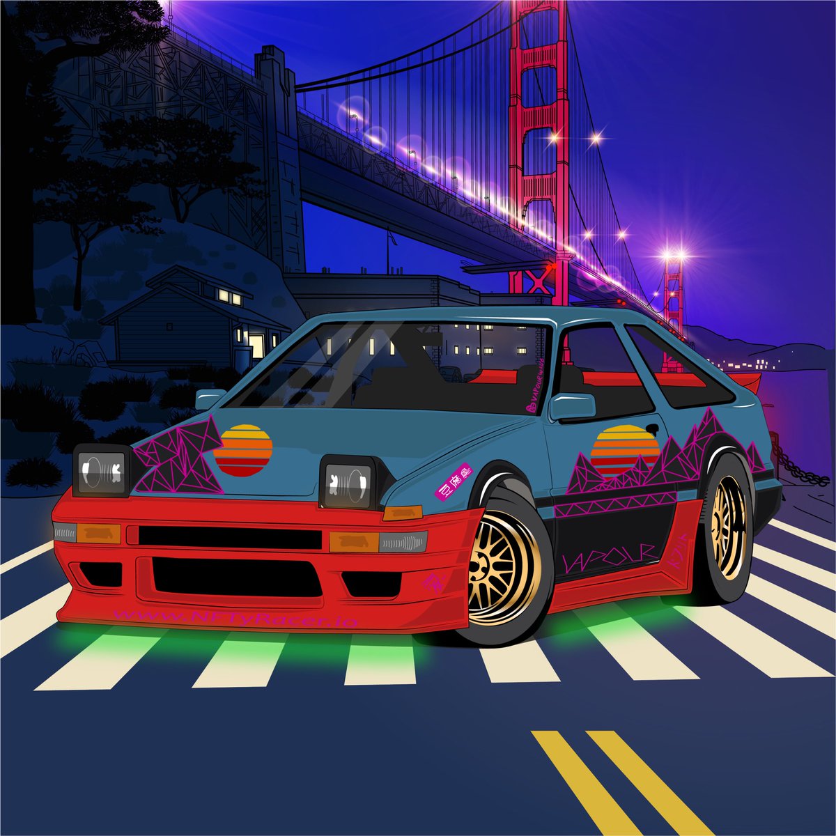 NFTyRacer's tweet photo. @SkurpySocial Hi 👋 
Check out our art, we have wicked drift car PFPs!

Minting now 0.5 SOL for our hachiroku:

https://t.co/tOLVc6cjRe

https://t.co/Ezx54eTJT4

LFG! https://t.co/9zHtNPjET7