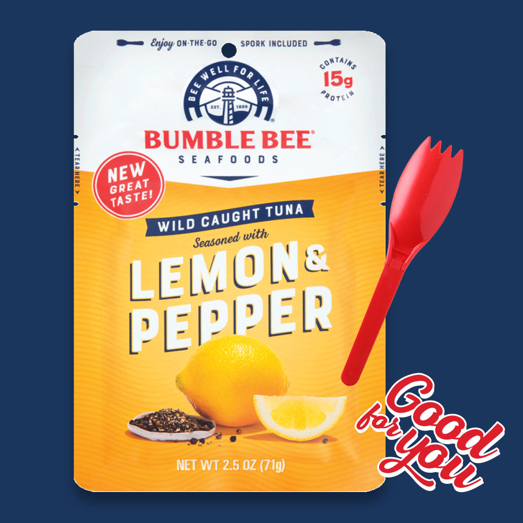 Our Bumble Bee Tuna seasoned pouches come with an American Classic, the spork! This magnificent multi-tool is perfect for eating our delicious flavors on-the-go right from the pouch. #ArtoftheSpork #GoodForYou #SporkLove