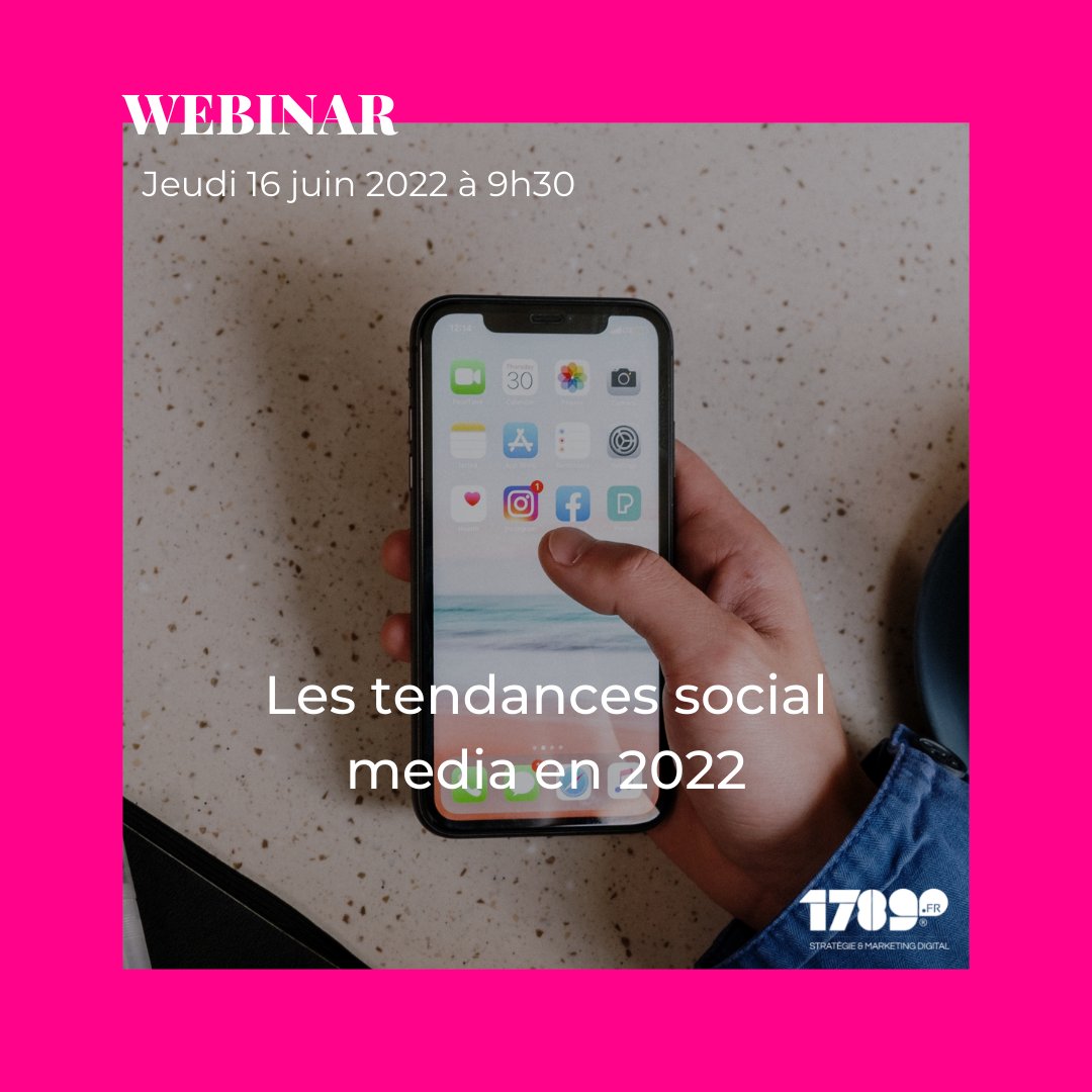 En 2022, les #réseauxsociaux évoluent et leurs #utilisateurs aussi. C’est pourquoi il est important pour une entreprise de pouvoir adapter sa #stratégie #socialmedia en fonction de son #activité et de sa cible.
Inscrivez vous à notre prochain #webinar : bit.ly/3MFWFlq !