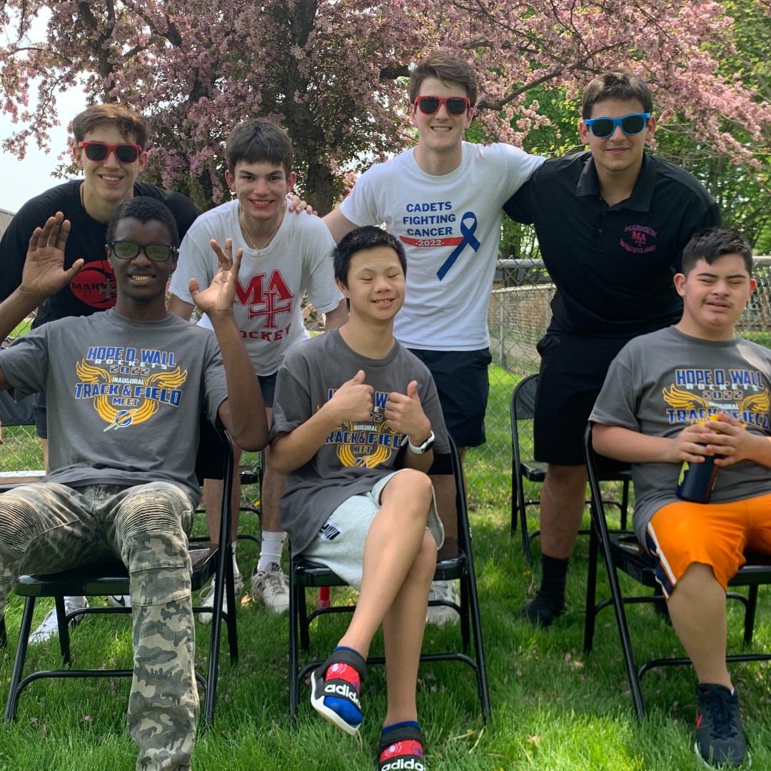 marmionacademy's tweet photo. Several juniors and seniors had the opportunity to work with students at Hope D Wall School in Aurora last week helping to lead motor skills activities and their inaugural track &amp; field meet. It was an amazing day spent with amazing people! #FaithInAction https://t.co/klyOZb1jzz