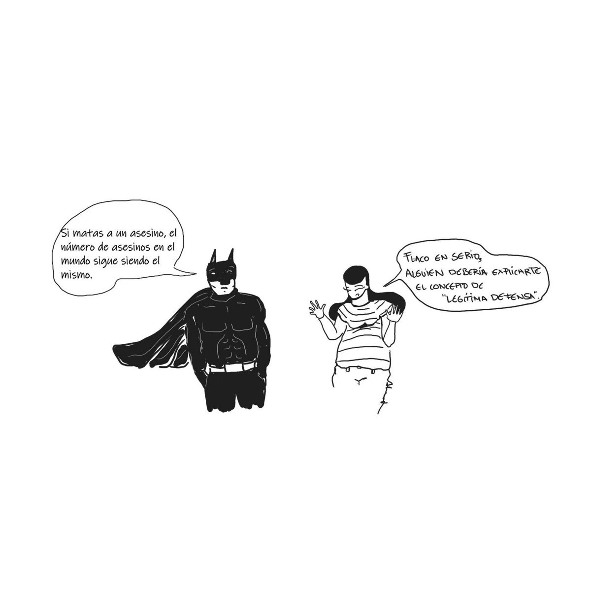 #batman #almost_a_diary #skecthilicious #humorgrafico #ilustración #viñetista #legitimadefensa #derechopenal