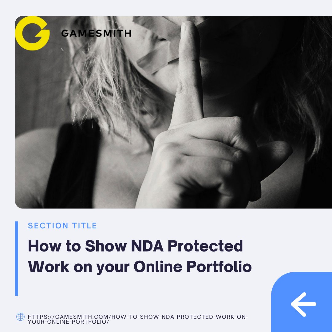 GameSmith_Inc's tweet photo. How to show NDA protected work on your online portfolio
🎮🌎 #Gamesmith #PowerToTheMaker https://t.co/AmPrtcY9F8
.
.
.
.
#mobilegames #gamedesign #gamedevjobs #gamesindustry #indiedev #indiegamedev #indiegames #gameart #gamedev https://t.co/M13smJiaMu