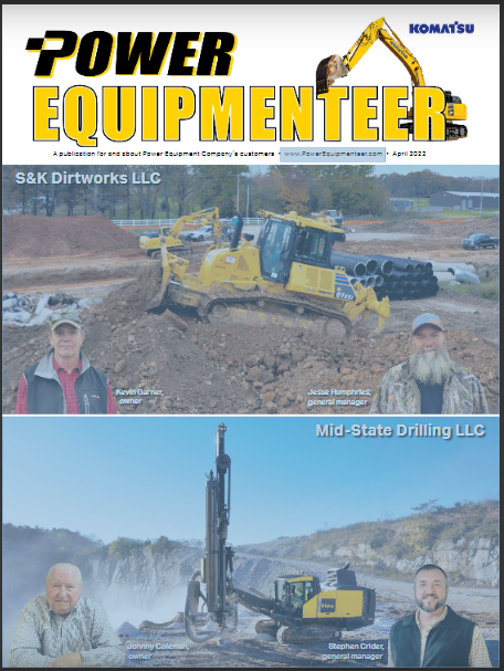 PowerEquipCo's tweet photo. You don't want to miss this issue of the Power Equipmenteer. Meet our newest Sales leadership and visit with valued customers, S&amp;K Dirtworks, NW Arkansas, and Mid State Driling,  Tennessee,  as they discuss their partnership with Power Equipment. #powerstrong #leadership https://t.co/34YEbCpI6i