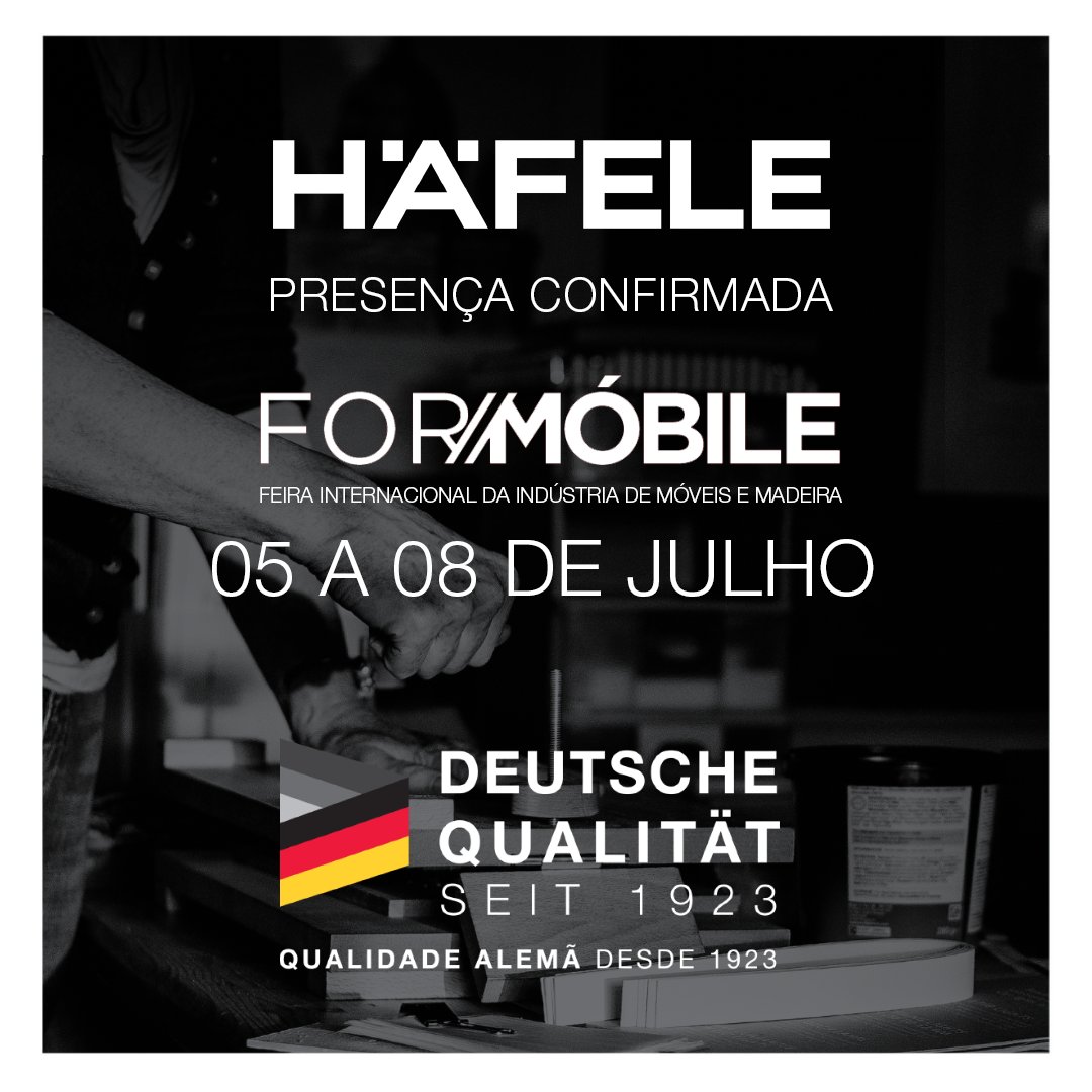 hafelebrasil's tweet photo. A Häfele Brasil confirmou presença na feira @feiraformobile
05 a 08 de Julho de 2022 | Das 10h às 19h
São Paulo Expo | Rod. dos Imigrantes - KM 1,5
Nos vemos lá! 🚀👍
#formobile2022 #hafelenaformobile #marcenaria #marceneiro #moveleiro #madeireiros #industriamoveleira https://t.co/1TY53mf8KI