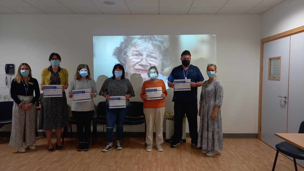 A great start to Dementia Action Week #DAW22 with staff exploring dignity for older people  and those living with dementia. Pledges were made and actions planned @RPB_CAV @AlzSocCymru @CV_UHB