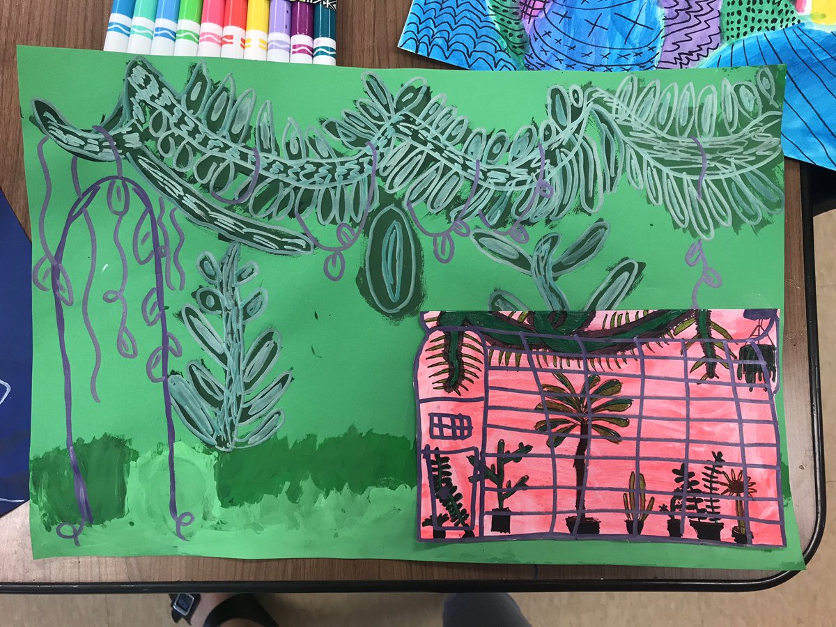 4th Grade Color theory jungle greenhouses