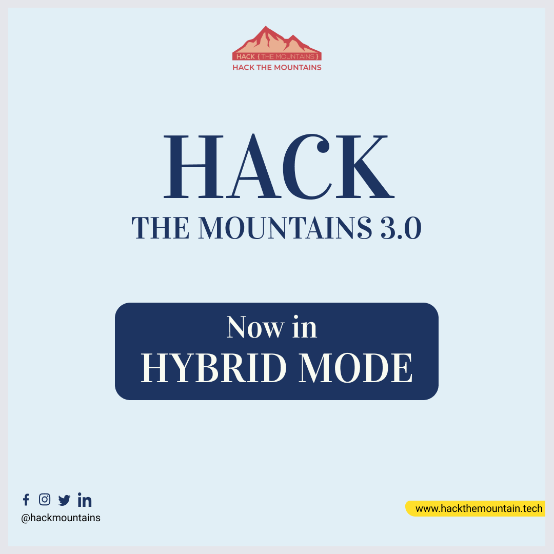 HackMountains's tweet photo. Witness the euphoria of HTM now conducting in both online & physical modes.๐คฉ
Experience the true spirit of Hackathon with a plethora of opportunities here at HTM 3.0โจ
#hackthemountains #htm3 #hybridmode #hackathon2022 #hackmountains #innovation #community #mlh #sudans_tech https://t.co/CNw09gfL9J