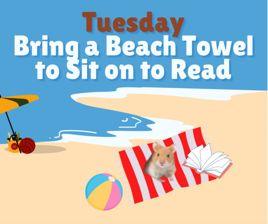 BissellPTA's tweet photo. Right to Read Week - Don't forget a beach towel on Tuesday and don't forget to turn in raffle tickets for a chance to win a Motorized Razor Scooter. https://t.co/Yxl2aC47ZZ
