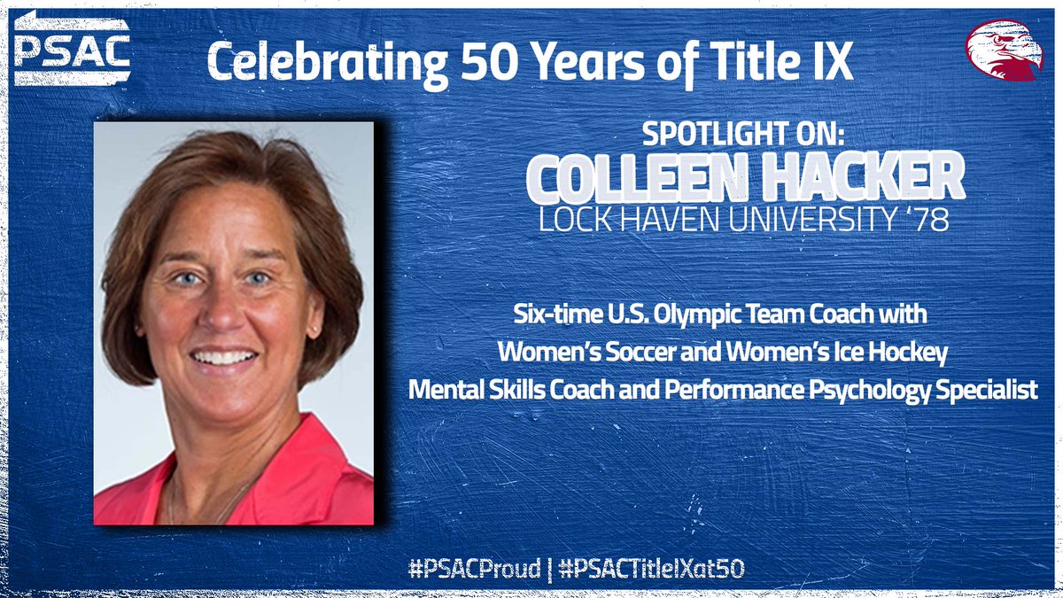PSACsports's tweet photo. Continuing our #TitleIX Celebration with Colleen Hacker of @HavenAthletics!
#PSACProud
#PSACTitleIXat50
#TitleIXat50 https://t.co/d5ox1t0OvM