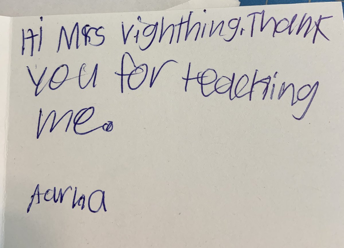 In my 22 years of teaching, I’ve been called many things by my young students. 
Ms. Lightning, Ms. Vitamin,
Ms. Violet, Ms. Viting, Art Teacher, and even mom. Writing it’s even more challenging. 
I love you all. Keep trying! #teacher #art #education #names