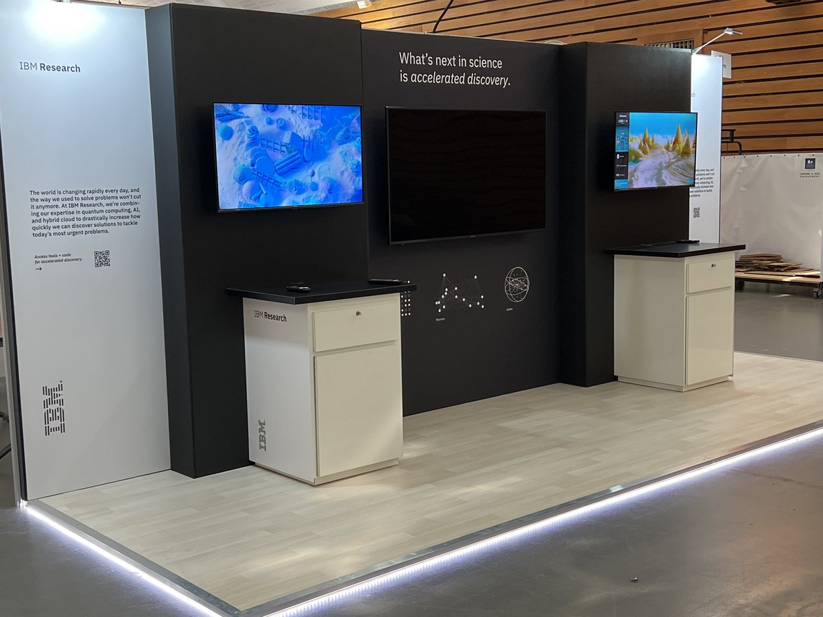 teodorolaino's tweet photo. .@IBMResearch is at @isgc2022 with  a booth on accelerated discovery! 4 days for showcasing technologies usable in sustainable and green chemistry. Come and say hi! .. also mark the dates: Tuesday at 18:00 and Wednesday at 12:30 CEST, #RoboRXN in action live from La Rochelle! https://t.co/C6biLDVAoP
