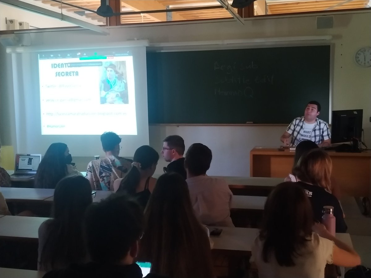 Muchas gracias, <a href="/AETI_UAH/">Vocalía AETI UAH</a> - <a href="/AETIoficial/">AETI</a>, por traernos al monstruo de <a href="/RayoGarcia/">Yeray García</a> a la <a href="/UAHes/">Universidad Alcalá</a> para hablar sobre la traducción del humor en #TAV.