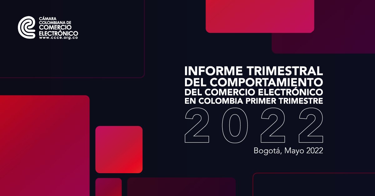 camcoelectronic's tweet photo. La CCCE presenta el informe del comportamiento del Comercio Electrónico en Colombia durante el primer trimestre de 2022, entre las cifras se evidenció un aumento del 47,6 % respecto al primer trimestre de 2021.

Léelo completo aquí 👉 https://t.co/PTMFFKL0nd https://t.co/4tkPfSxSL6