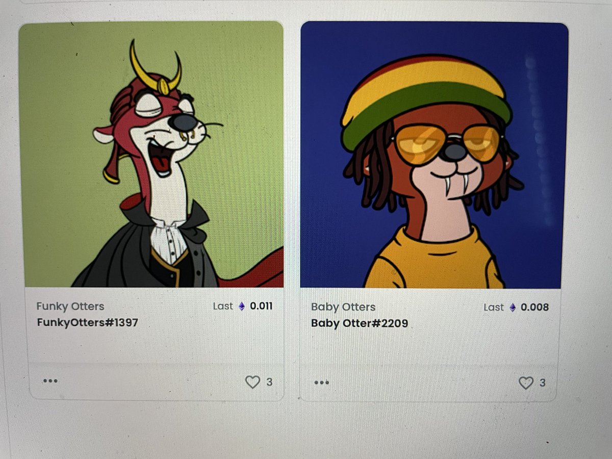 JayLambertos's tweet photo. @theNFTpimp @FunkyOtters i hodl these two since months, why i didnt get a mutant otter? thanks for help https://t.co/s7ONkqLApH