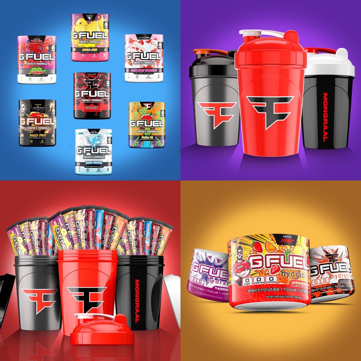GFuelEnergy's tweet image. ❤️ 𝗟𝗜𝗞𝗘 + 𝗥𝗧 to win 2 FaZe x #GFUEL Products of your choice!!! Picking 2 winners tomorrow in honor of our MASSIVE FAZE CLOSEOUT SALE!

🔥 Promo Code "FAZESALE" = Extra 30% OFF at checkout!

🛍️ 𝗦𝗛𝗢𝗣: GFUEL.ly/faze-clan-sale…