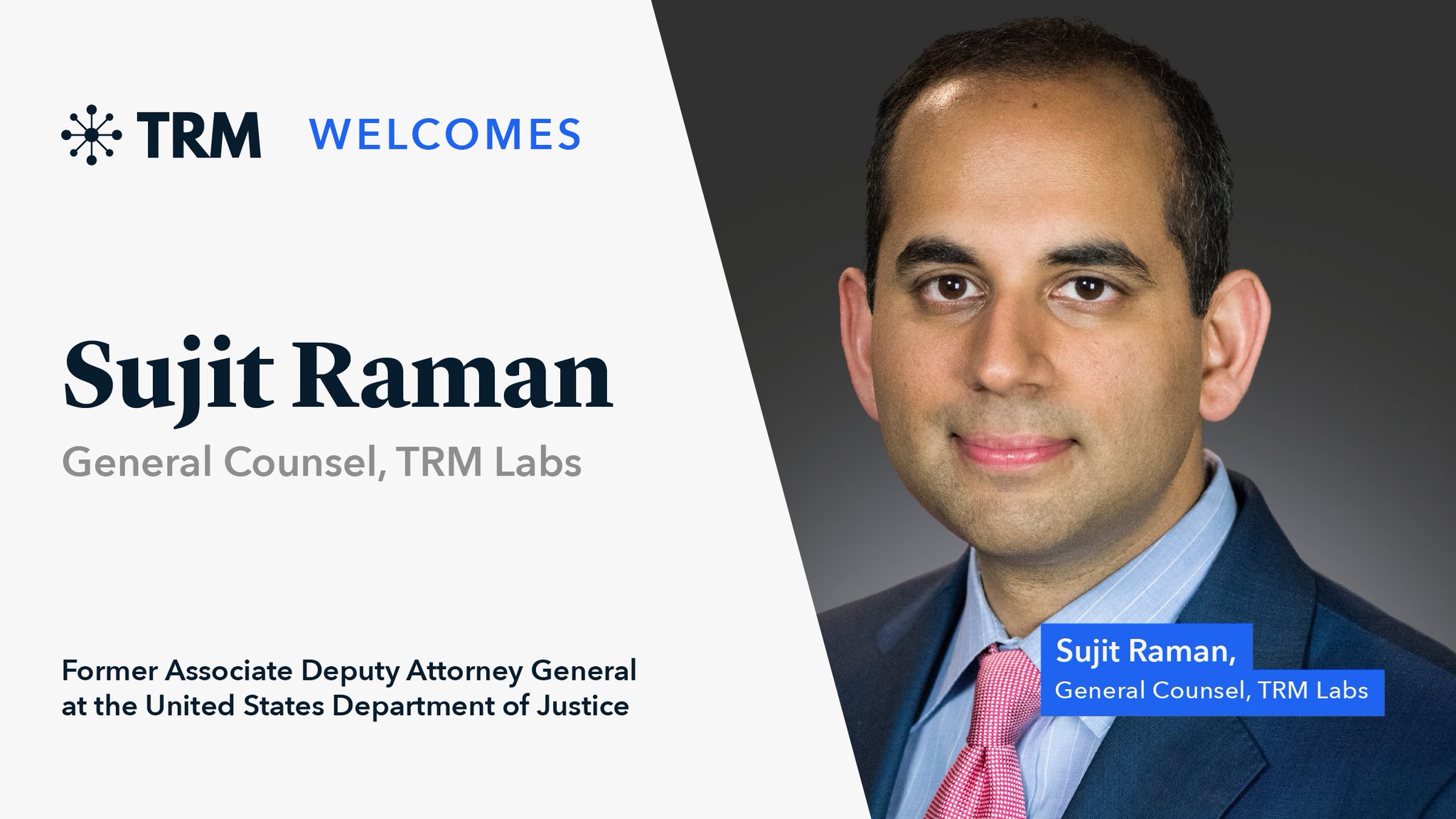 TRM Labs on Twitter "TRM Sujit Raman, former Associate Deputy