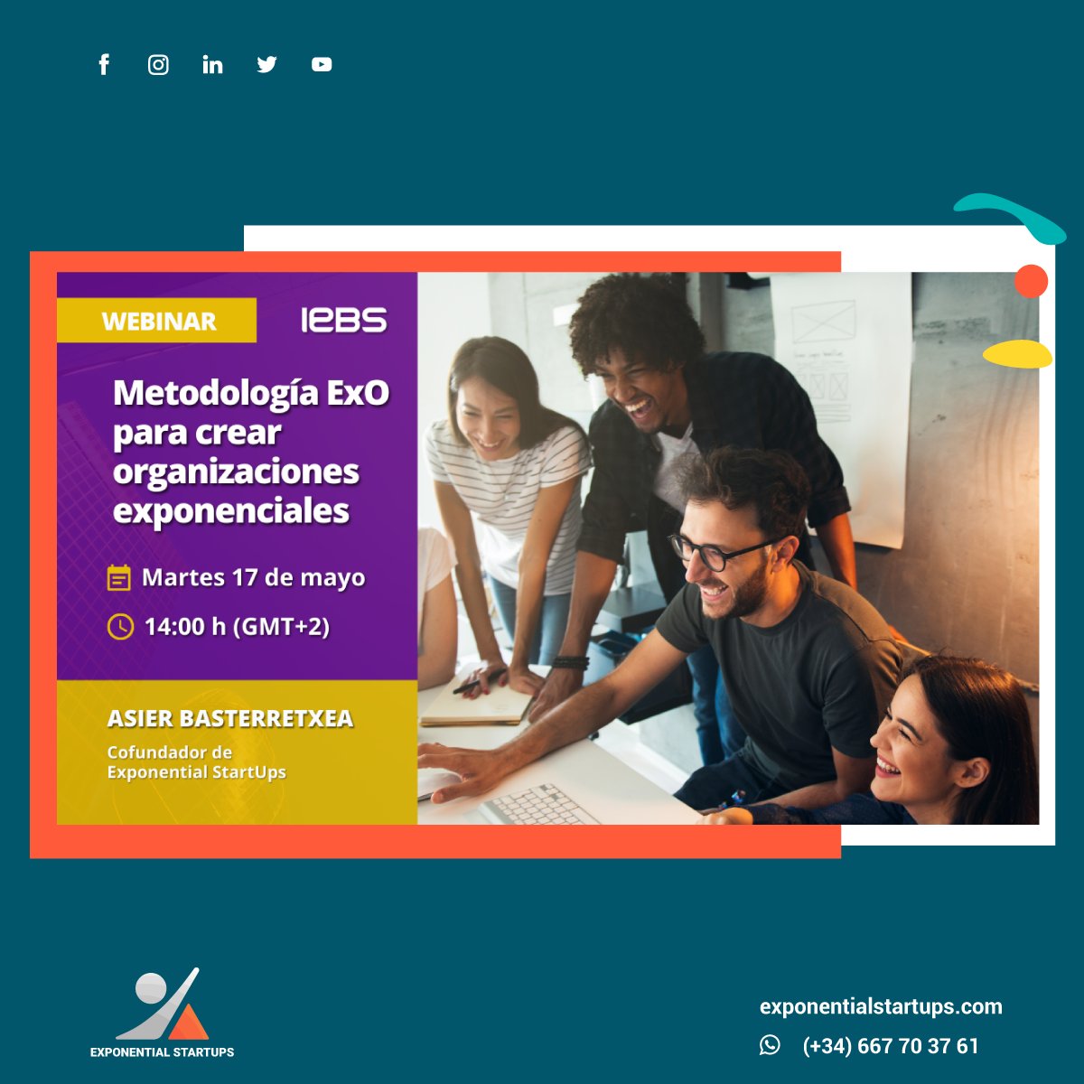 exponentialsup's tweet photo. Nuevamente #ExponentialStartups estará representada por nuestro Co-Founder & CEO, @AsierBasterr, como formador en #MetodologíaExO 🌀 para crear #OrganizacionesExponenciales💥
Descubre cómo TRANSFORMAR POR COMPLETO TUS PROYECTOS en este #Webinar https://t.co/II5yXj2euh