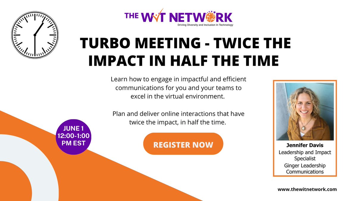 💥 Awesome speaker alert 💥 Jennifer Davis from Ginger Leadership Communications is a global Executive Leadership Coach, speaker and trainer. She’ll be a speaker at our upcoming event, Turbo Meeting – Twice the Impact in Half the Time.   👉 cutt.ly/0Haz1zG?utm_ca…
