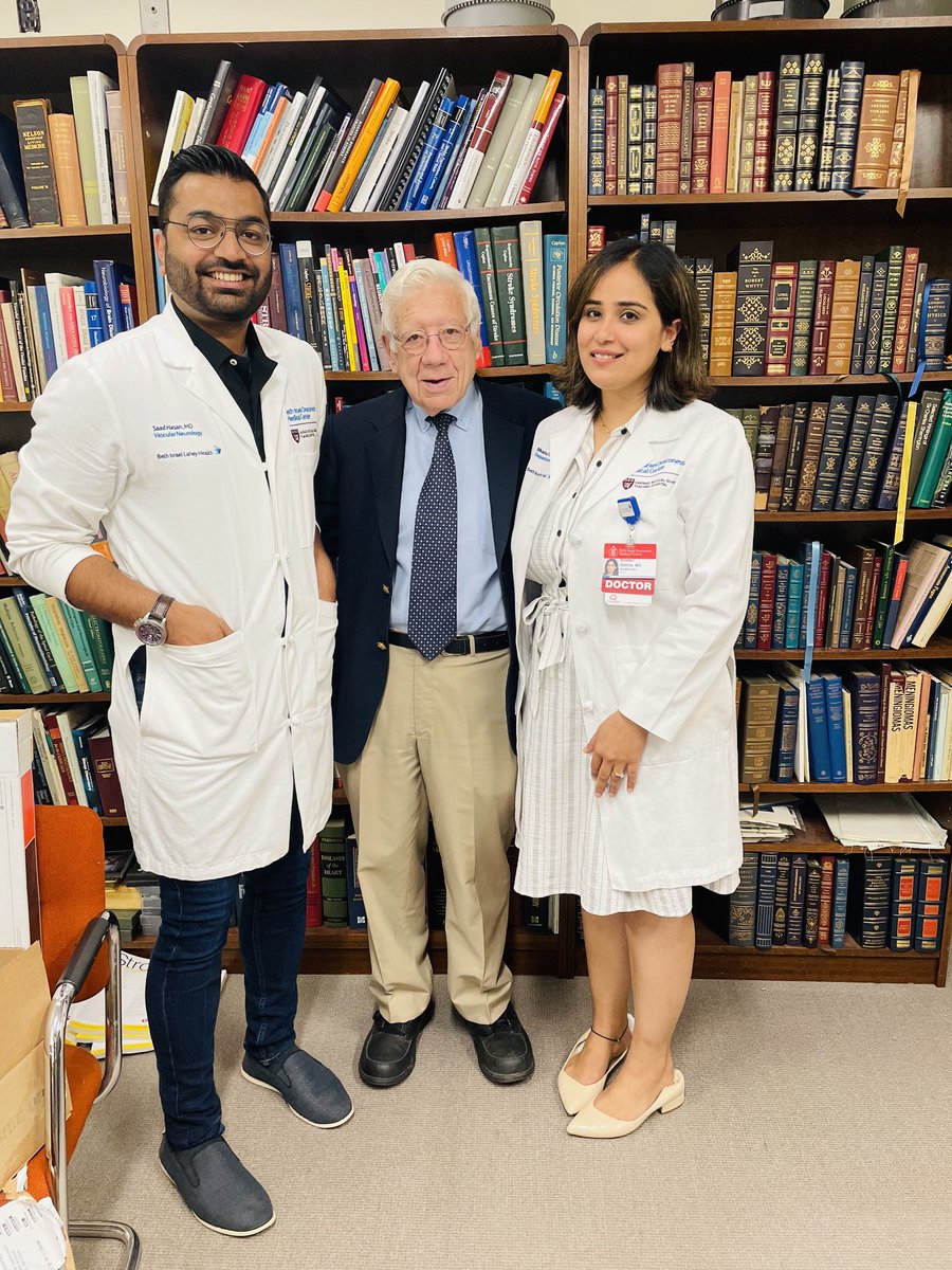 bhanugogia_MD's tweet photo. Mandatory picture with the stroke legend Dr. Louis Caplan. Truly blessed to be one of his countless trainees ππ#strokelegend #strokeneurology @BIDMCNeuroRes https://t.co/qYQdBSLGD4