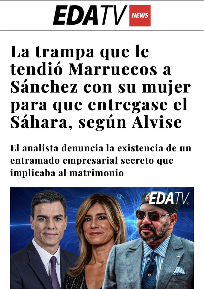 javiernegre10's tweet photo. Esto que desvela Alvise es muy grave https://t.co/2jd58jcgs5 https://t.co/aGtYjg6gfy