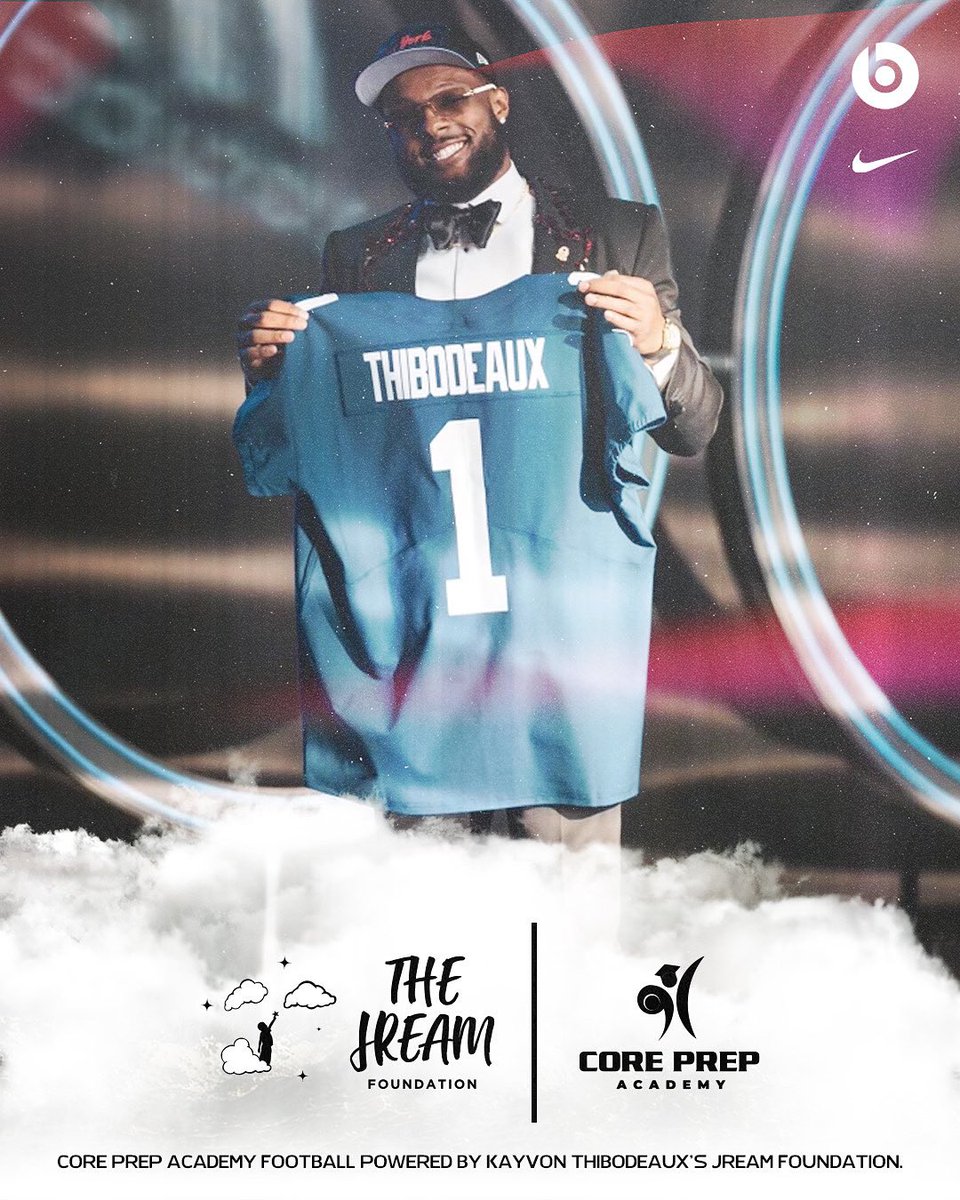 TheJreamFound's tweet image. Kayvon Thibodeaux’s JREAM foundation will be providing opportunities for students to attend Core Prep Academy Football, a program that partners with private middle schools to provide a student athlete focused curriculum.