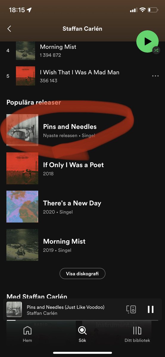 ⁦<a href="/SpotifySweden/">Spotify Sweden</a>⁩ Kan inte någon ändra detta till ”senaste releasen” istället för ”nyaste releasen”? 🙏