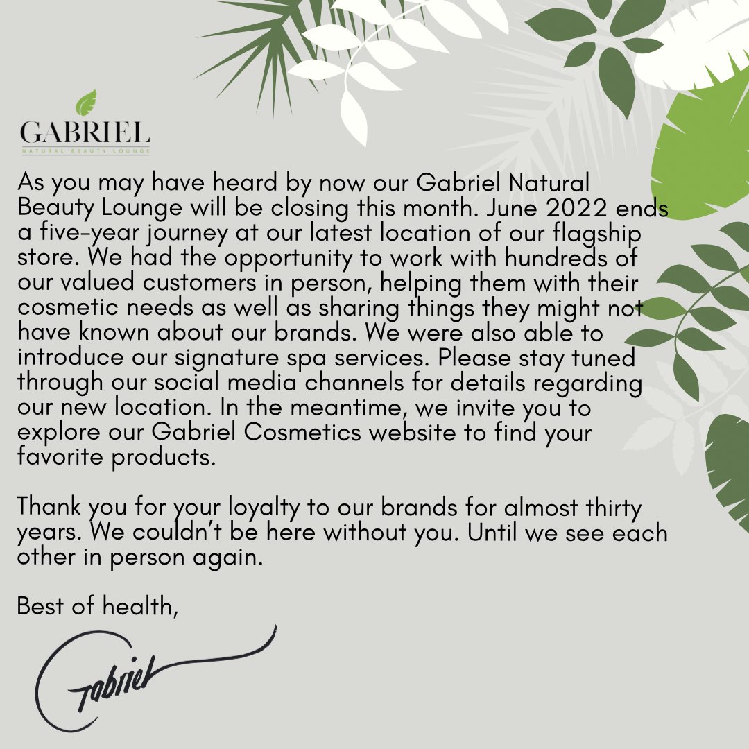 A note from Gabriel. ❤️