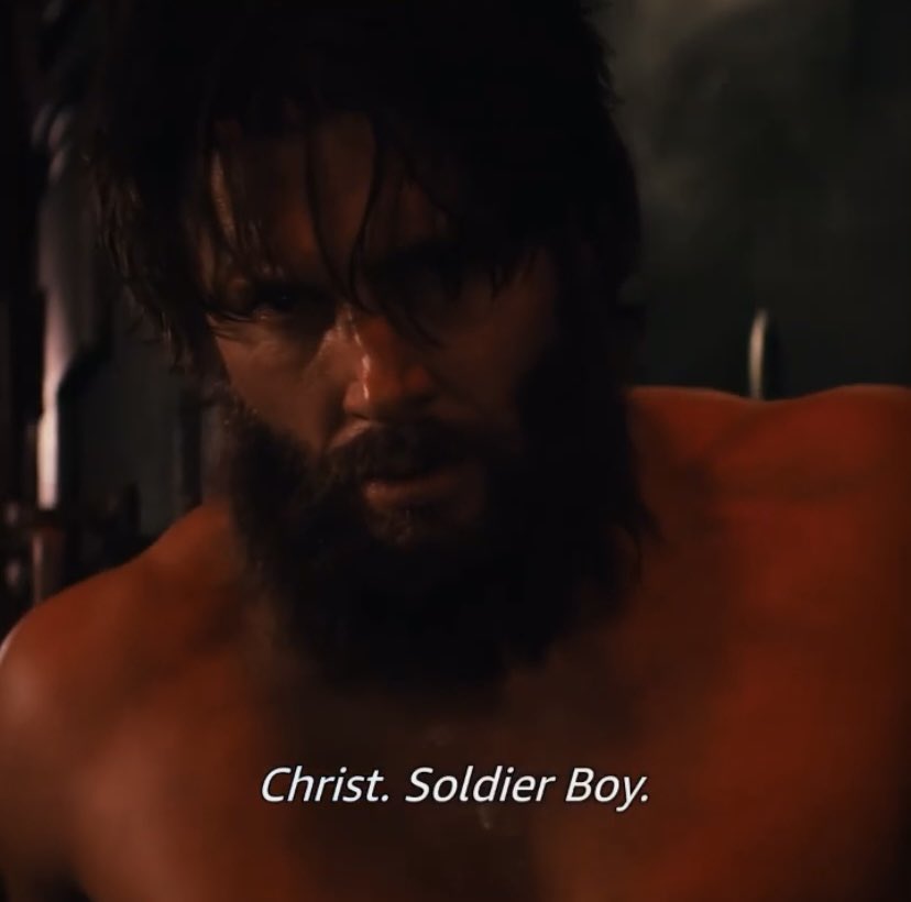 SuzyQ_WAF's tweet photo. “Christ. Soldier Boy.” Indeed!!!  WTAF??? 🔥 🔥 🔥 The hulking form of Jensen Ackles. #TheBoystv #JensenAckles #IWasNotReady https://t.co/hUS5FrICFJ