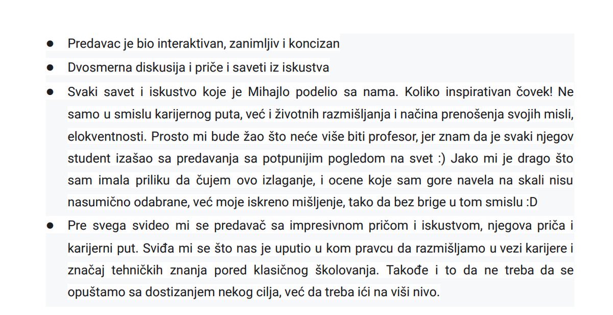 visokodrustvo's tweet photo. Ovakav fidbek ne dobija ni Kim Džong-un u Severnoj Koreji. Hvala #casestudyclub na ovoj časti! https://t.co/JI5dpqbUyF