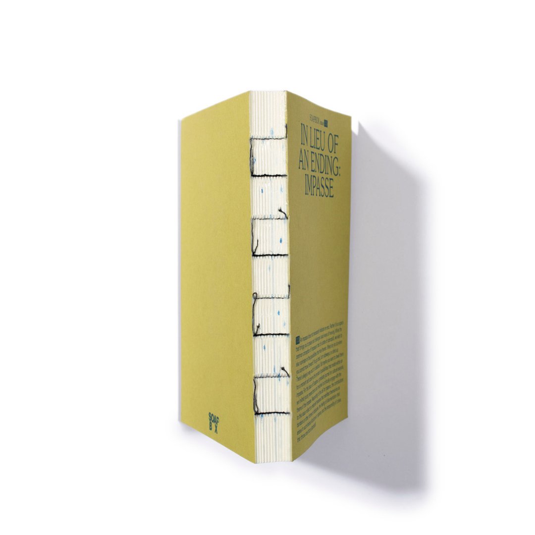 Just a quick reminder that Soapbox's latest issue 'In Lieu of an Ending: Impasse' is now available to purchase from our website. 

To join us onto a journey in, through, and beyond the impasse, order issue 3.0 via our website or at your local bookshop. 

soapboxjournal.net/print-editions…