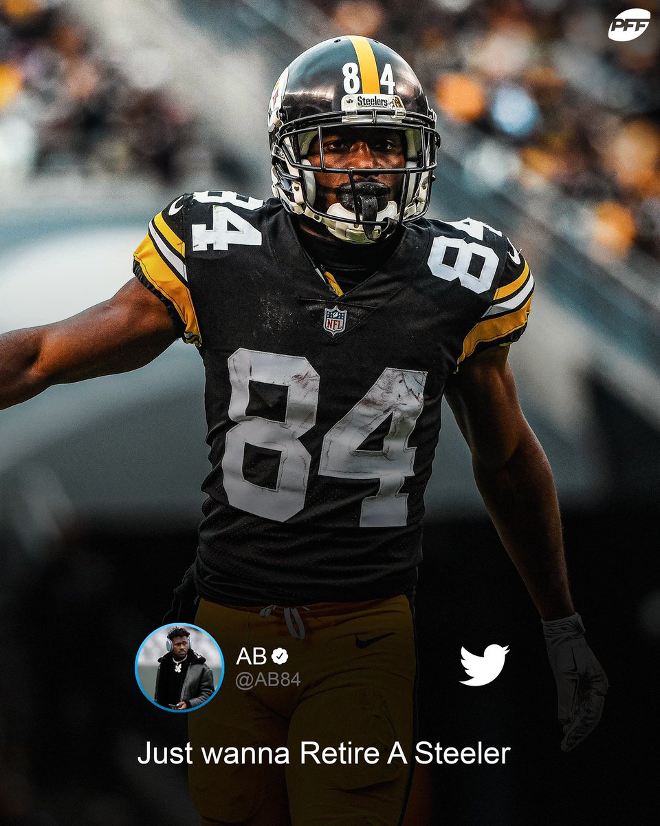 PFF's tweet photo. AB wants to go back to Pittsburgh 👀 https://t.co/cUUud7N2r5
