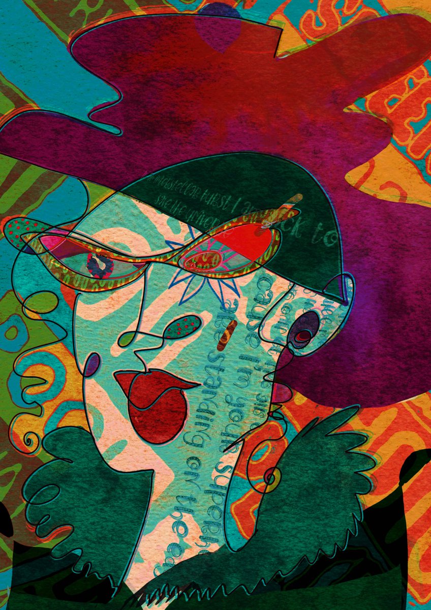 Different version of Doodling to Radiohead 😊 #radiohead #procreate #iPadart