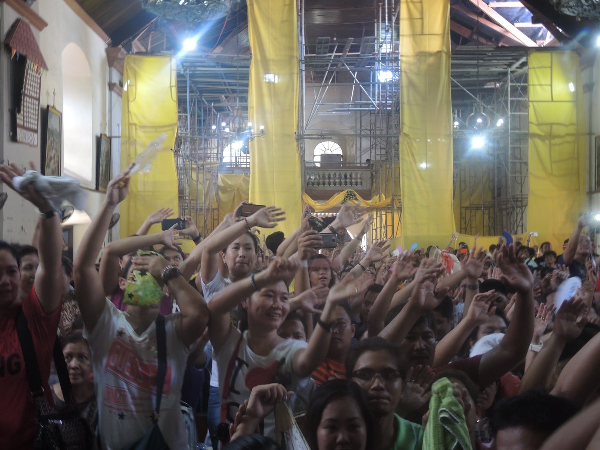 WorldCatholics's tweet photo. The Philippines' #Obando Church, recently named a national #shrine, hosts a three-day feast for San Pascual Baylon, Santa Clara, and Our Lady of Salambáo. The feast is best known for its #fertility dance. Learn about the dance and see our video at: https://t.co/THkuZepXXX https://t.co/NROg3p0L8o
