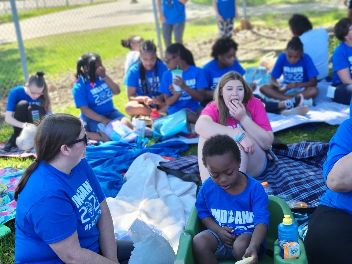 radaugherty's tweet photo. These athletes have worked up an appetite at the @WayneTwpSchools @SOIndiana Unified Games! Enjoying our picnic lunch thanks to @WTChildNutr and many volunteers! #WeAreWayne #PlayUnified https://t.co/2TuUyQExrz
