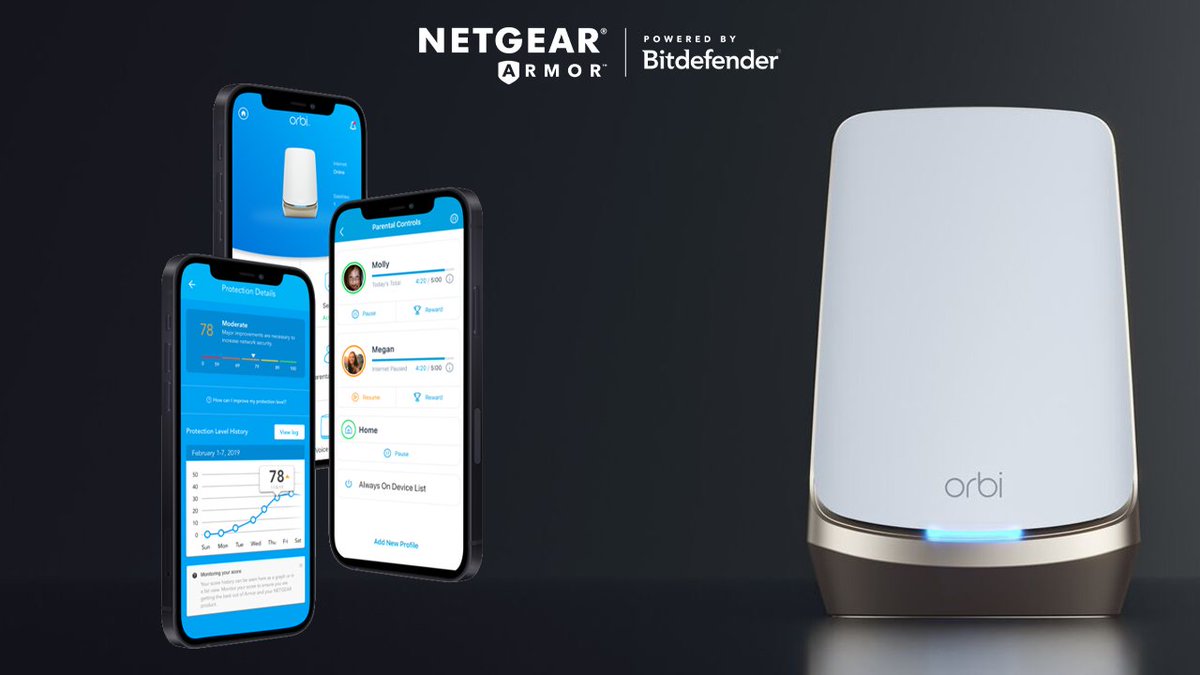 NETGEAR's tweet photo. Performance. Protection. Perfection.
Orbi delivers an unrivaled whole-home WiFi experience that combines superior WiFi with multi-layer security and control. Learn more:
https://t.co/hx0jOBs04L
#WiFi #WiFi6E #Orbi #NETGEARArmor #MeshWiFi #Internet #WFH #SmartDevices #Streaming https://t.co/niXreerhMr