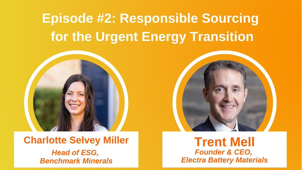 Episode ✌️ of the season calls for ✌️ guests!

<a href="/benchmarkmin/">Benchmark Mineral Intelligence</a>’s <a href="/charlotteselvey/">Dr Charlotte Selvey Miller</a> and <a href="/ElectraBMC/">Electra Battery Materials Corporation</a> founder &amp; CEO <a href="/TrentMell/">Trent Mell</a> talk to <a href="/ambermac/">Amber Mac</a> about responsible sourcing for the energy transition. 

Out on Thursday, subscribe: podfollow.com/this-is-mining… 

#ThisIsMining #criticalminerals
