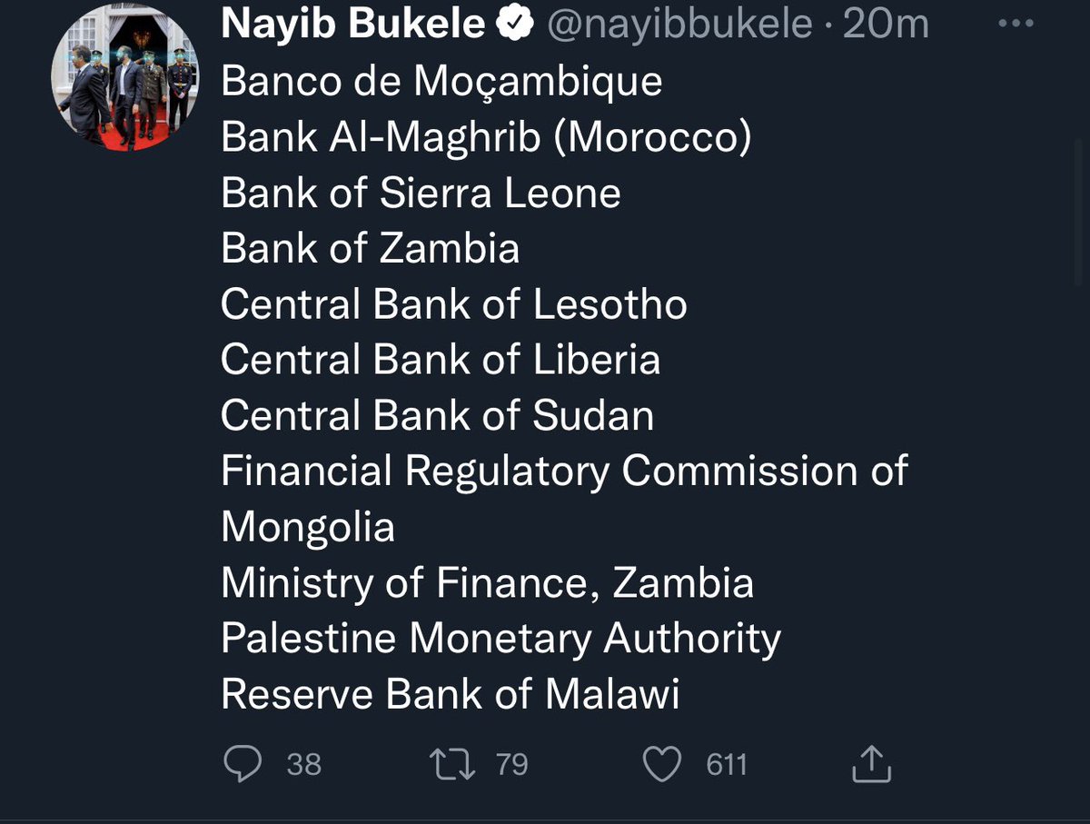 44 nations attending #Bitcoin conference in El Salvador. 🙌