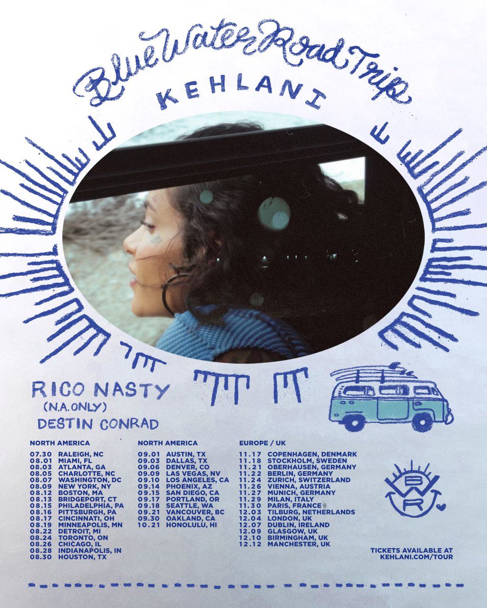 see you on the road trip with guests #riconasty & @destinCONRAD , tickets on sale friday! performing Blue Water Road, It Was Good Until It Wasnt + more! Text (510) 692-4419 for early password tomorrow ✨ 

what city you coming to?

Kehlani.com